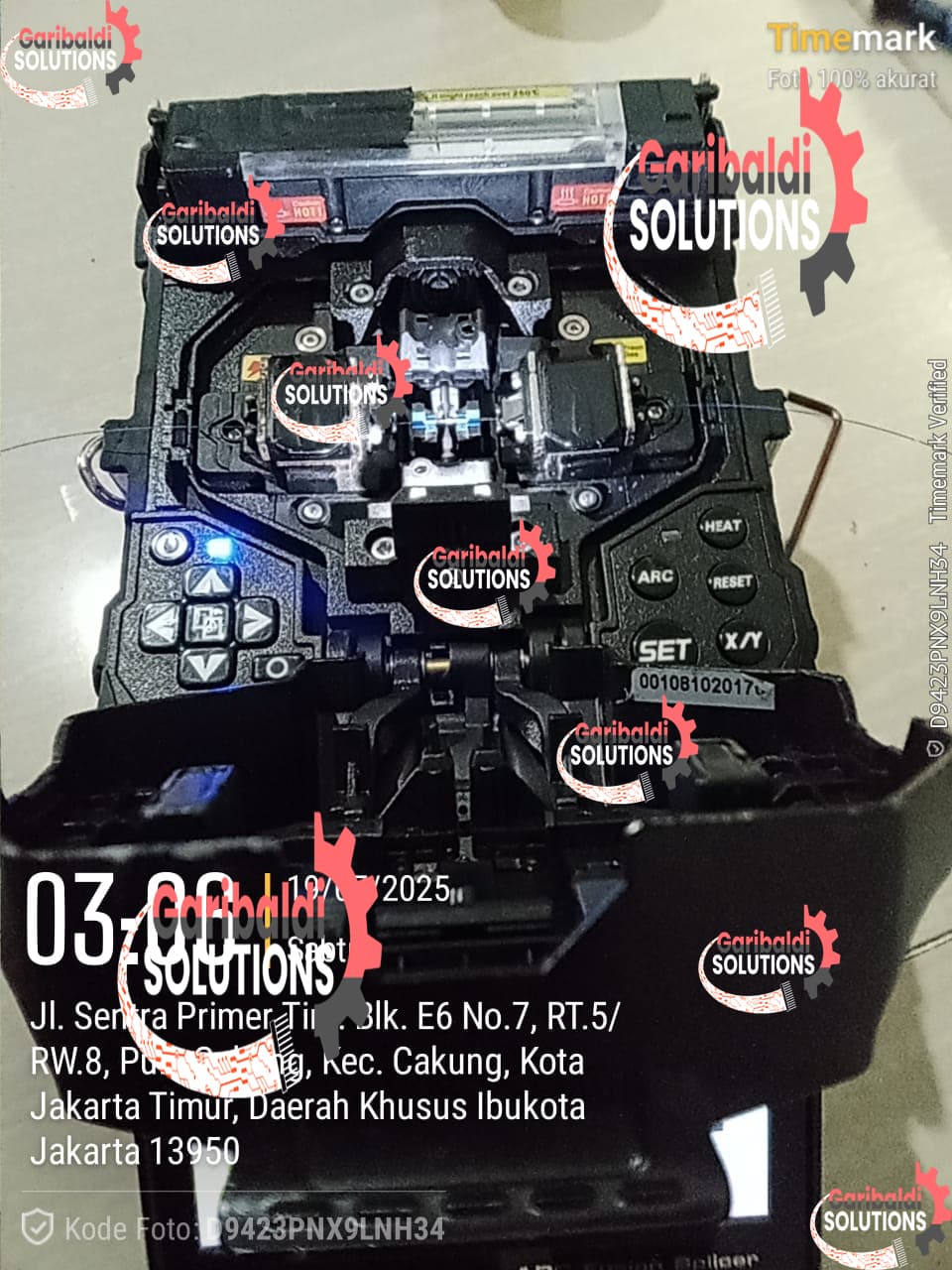 service splicer kalibrasi