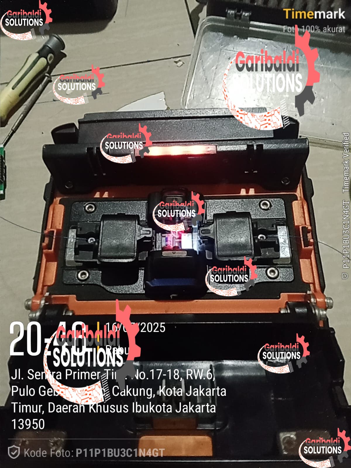 service splicer kalibrasi